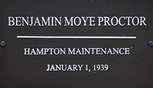 SCDOT Workers Benjamin Moye Proctor  - Hampton Maintenance - January 1, 1939 