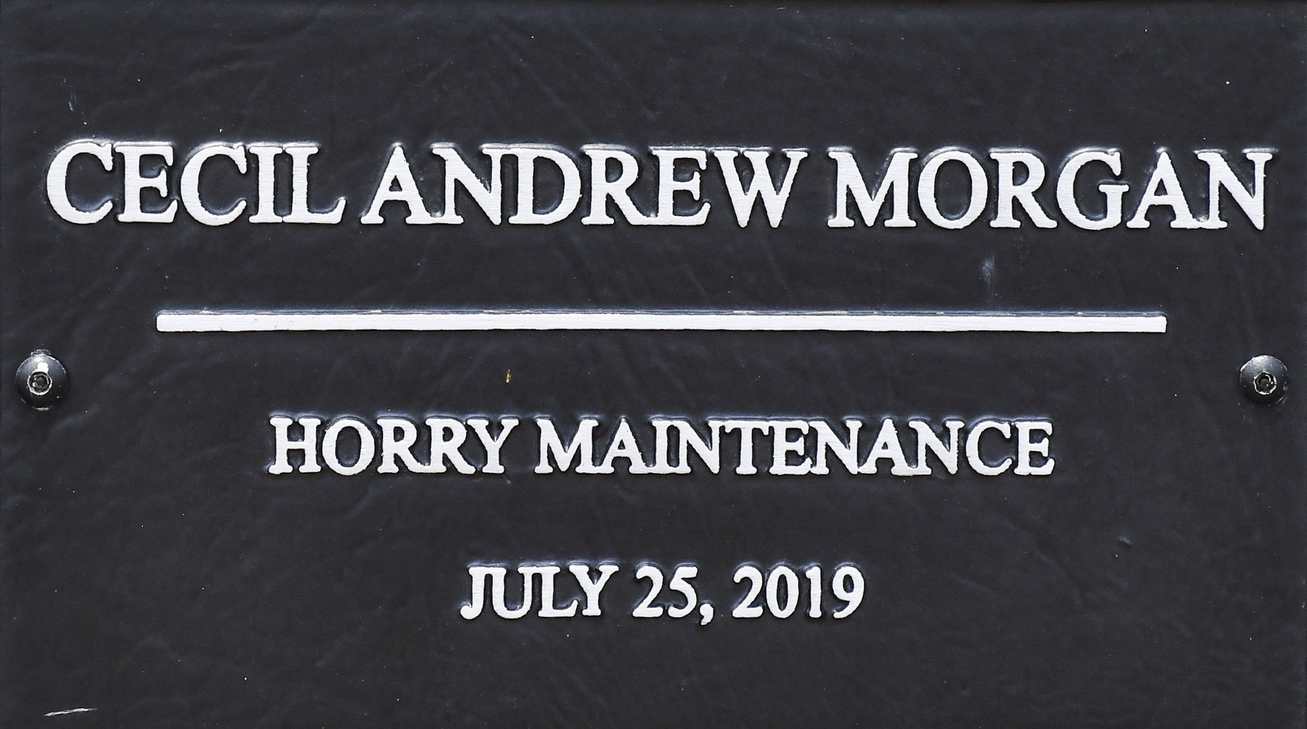 SCDOT Worker Cecil Andrew Morgan - Horry Maintenance - July 25, 2019 