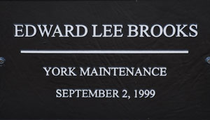 SCDOT Worker Edward Lee Brooks  - York Maintenance - September 2, 1999 
