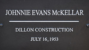 SCDOT Worker Johnnie Evans McKellar - Dillon Construction - July 16, 1953 