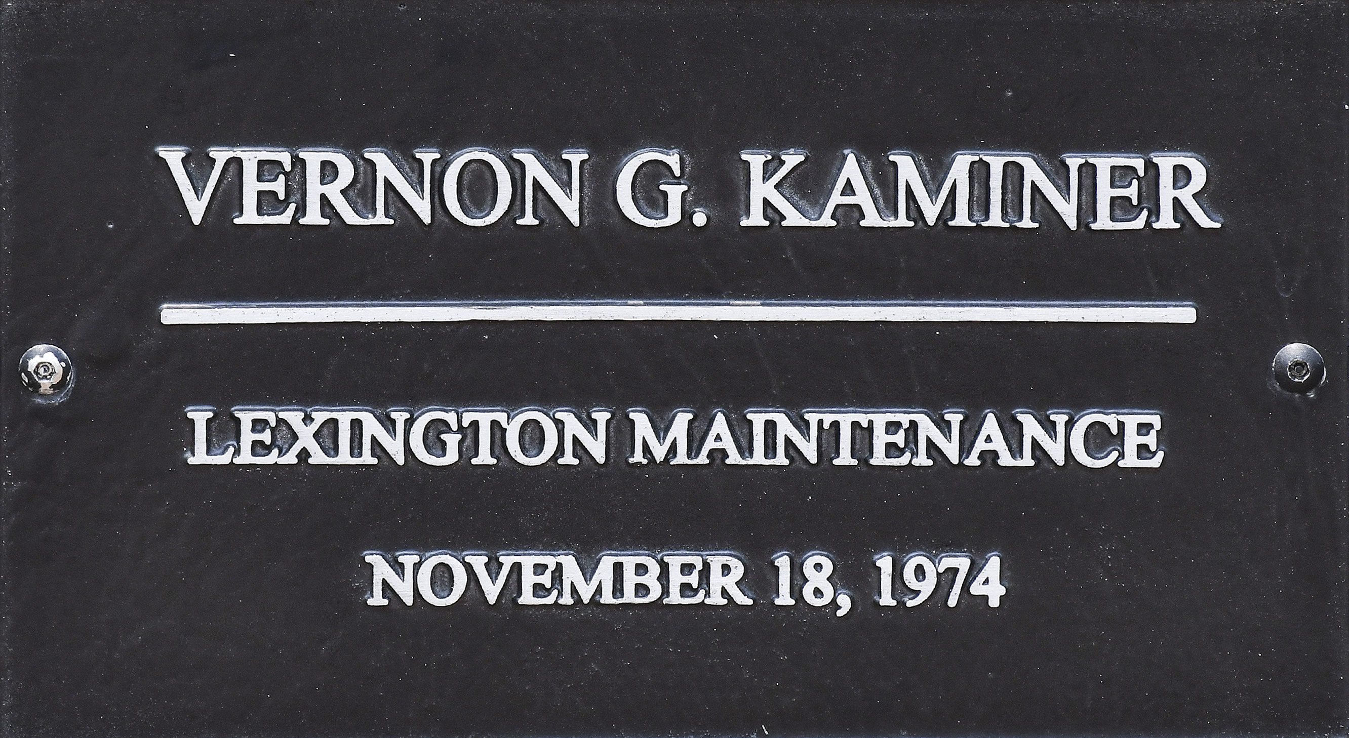 SCDOT Worker Vernon G. Kaminer  - Lexington Maintenance - November 18, 1974 