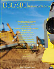 DBE/SBE July December 2021 training catalog cover