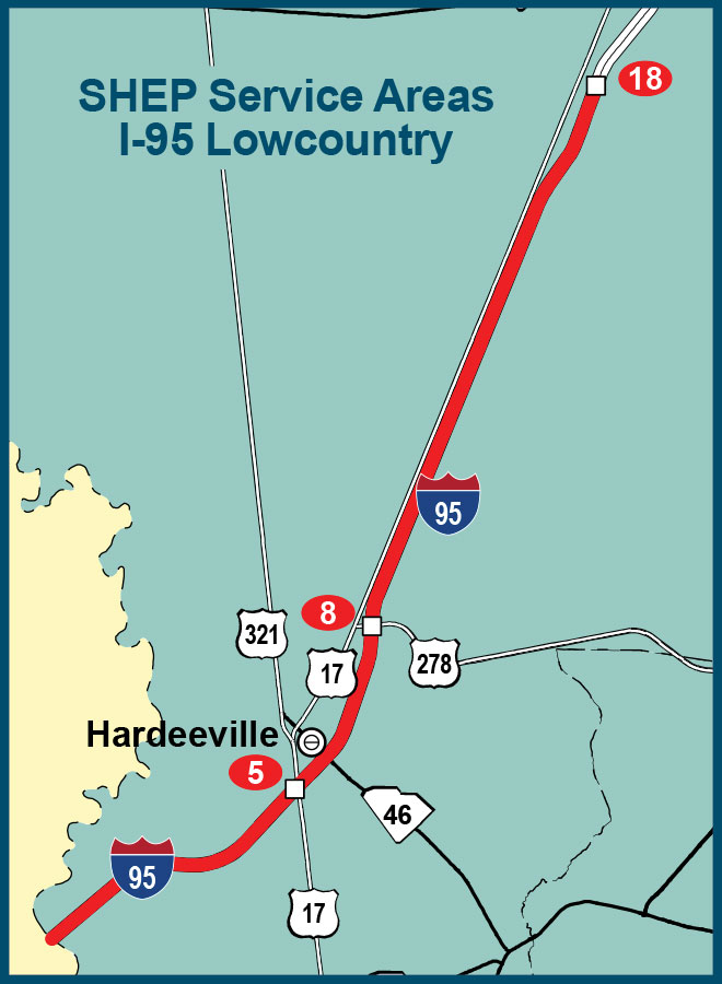 SHEP Patrol area in Lowcountry I-95