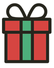 Illustration of a wrapped gift