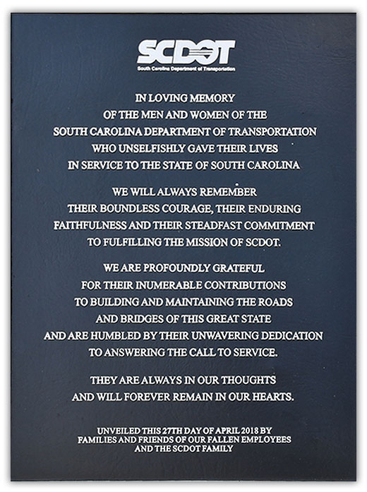 Workers Memorial In Loving Memory plaque