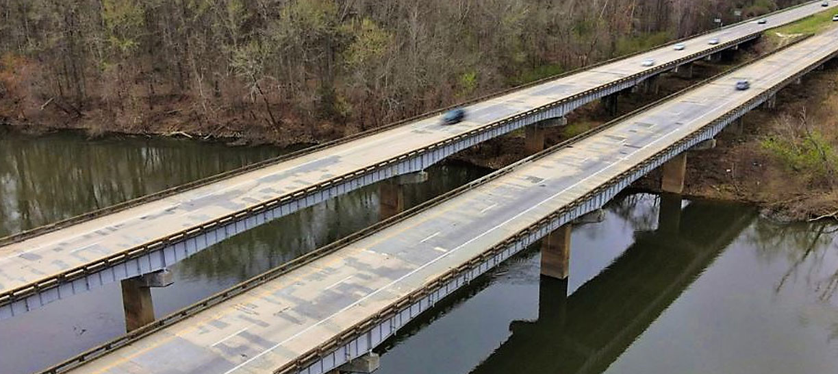 Plan View of River Bridge