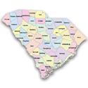 South Carolina map