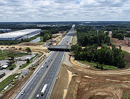 Project location looking I-77 South