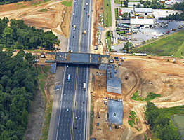 Aerial view of Panther Interchange project