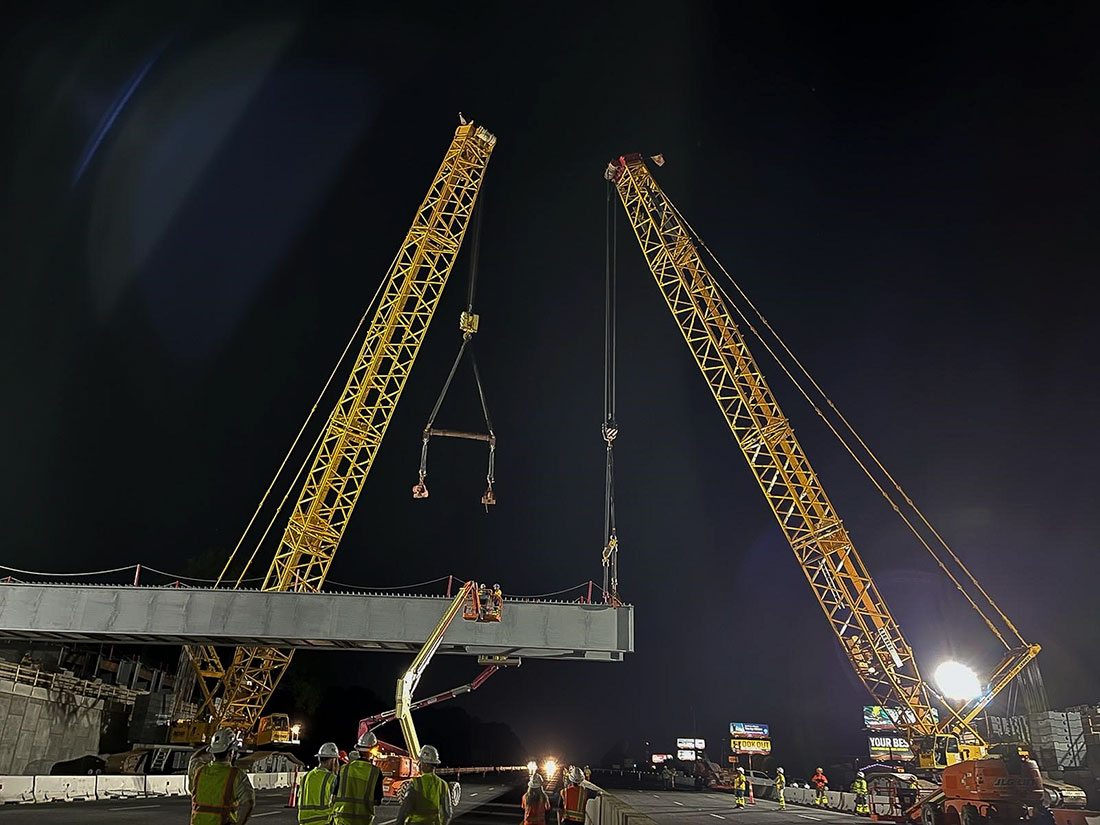 Panther Interchange Girder Setting