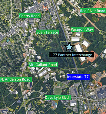 Map of proposed area of construction