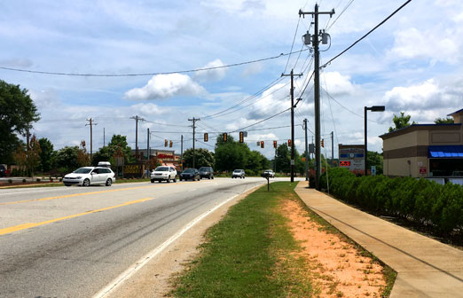 View of one of the intersections to be improved